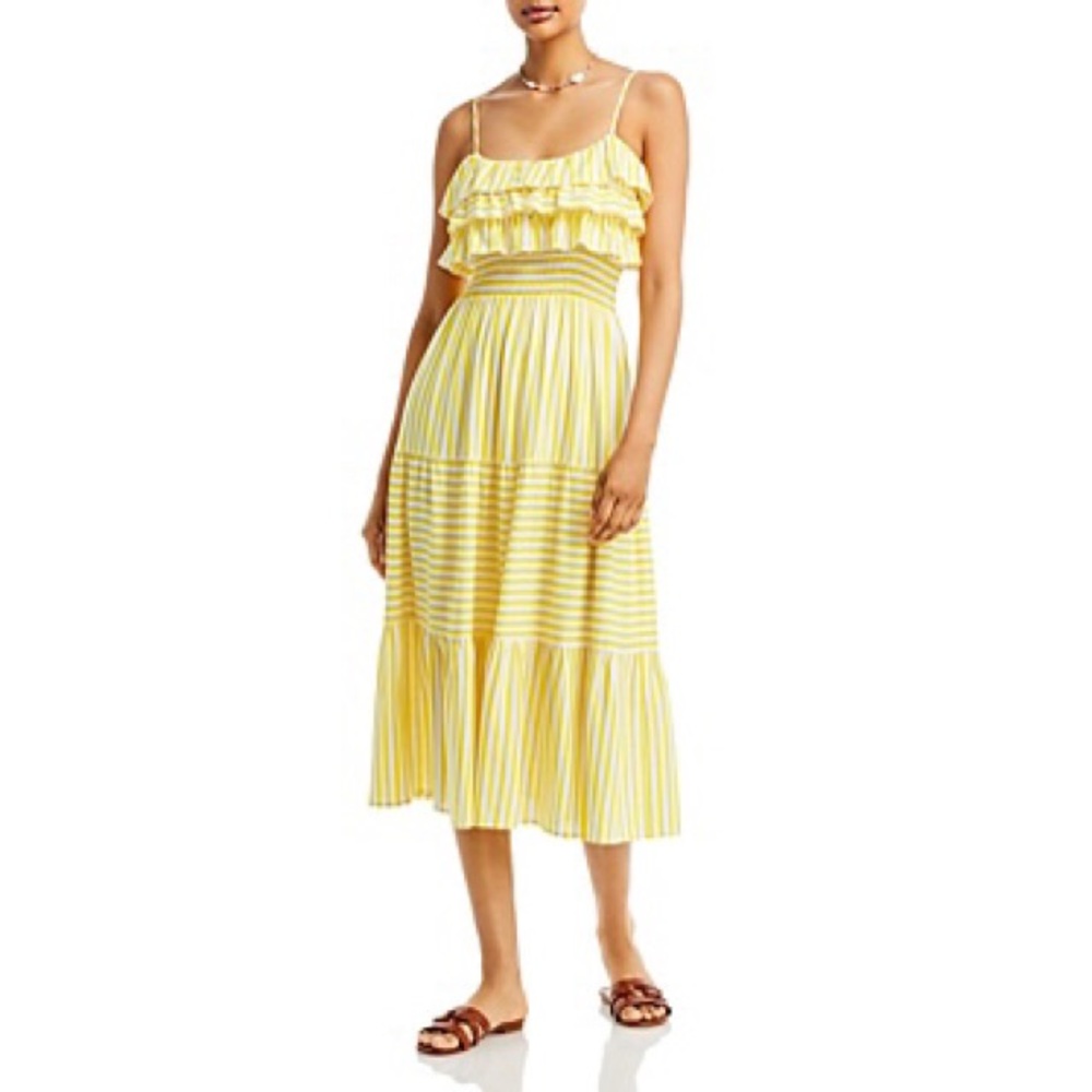 NWT | AQUA (Bloomingdales)| Striped Midi Dress